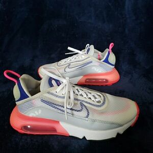 Nike Air Max 2090 Sneakers - White with Coral & Navy Accents